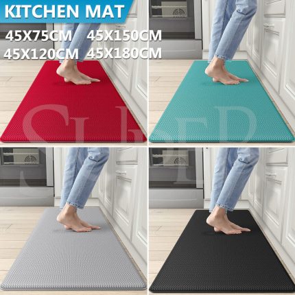 Non-Slip Waterproof Kitchen Door Mat Home Floor Rug Carpet Anti-Oil Easy Clean